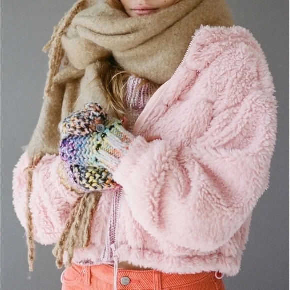 URBAN OUTFITTERS BDG Hooded Cropped Teddy Jacket - Picture 4 of 7